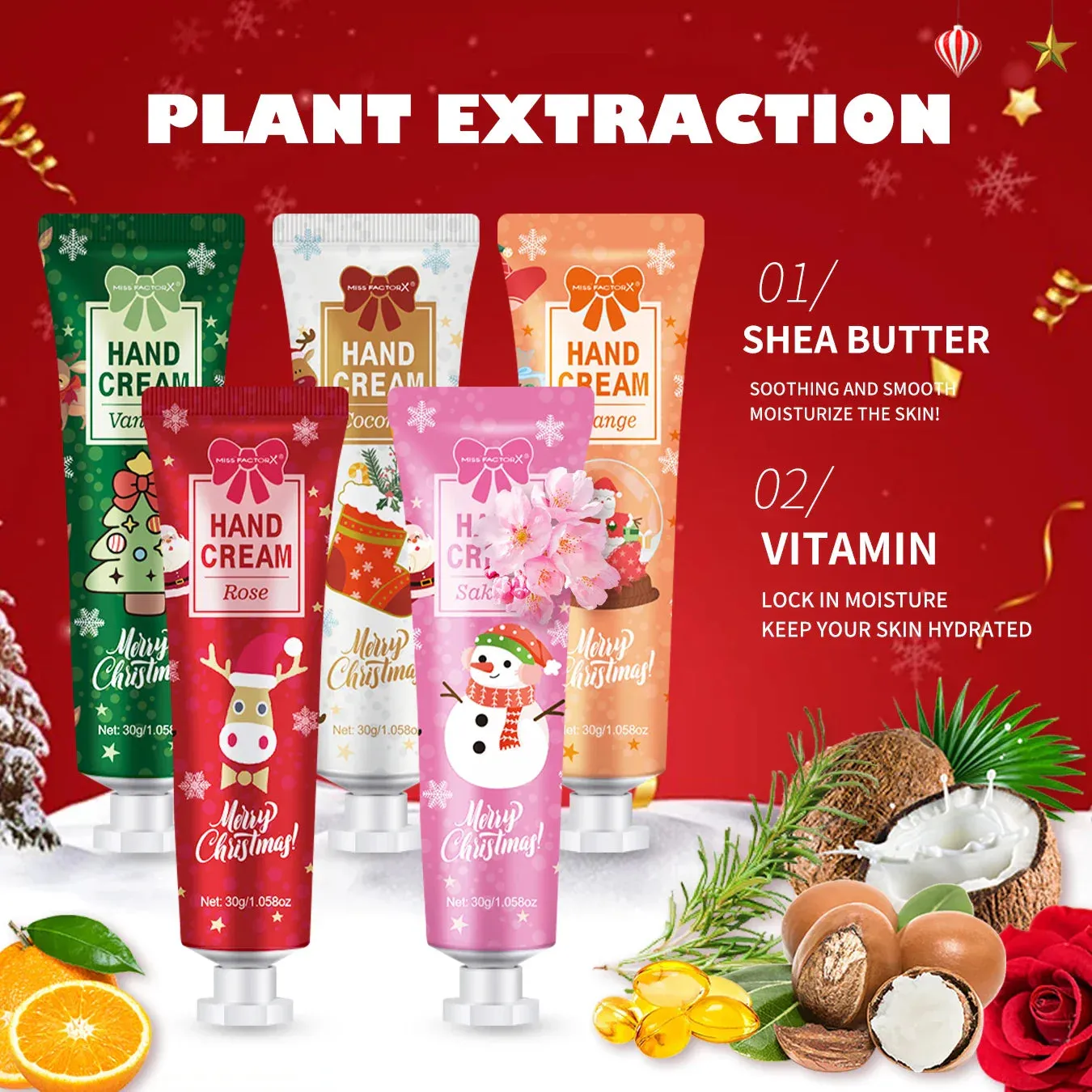 20 Piece Christmas Hand Cream Set For Dry Hands Perfect Gift For Women