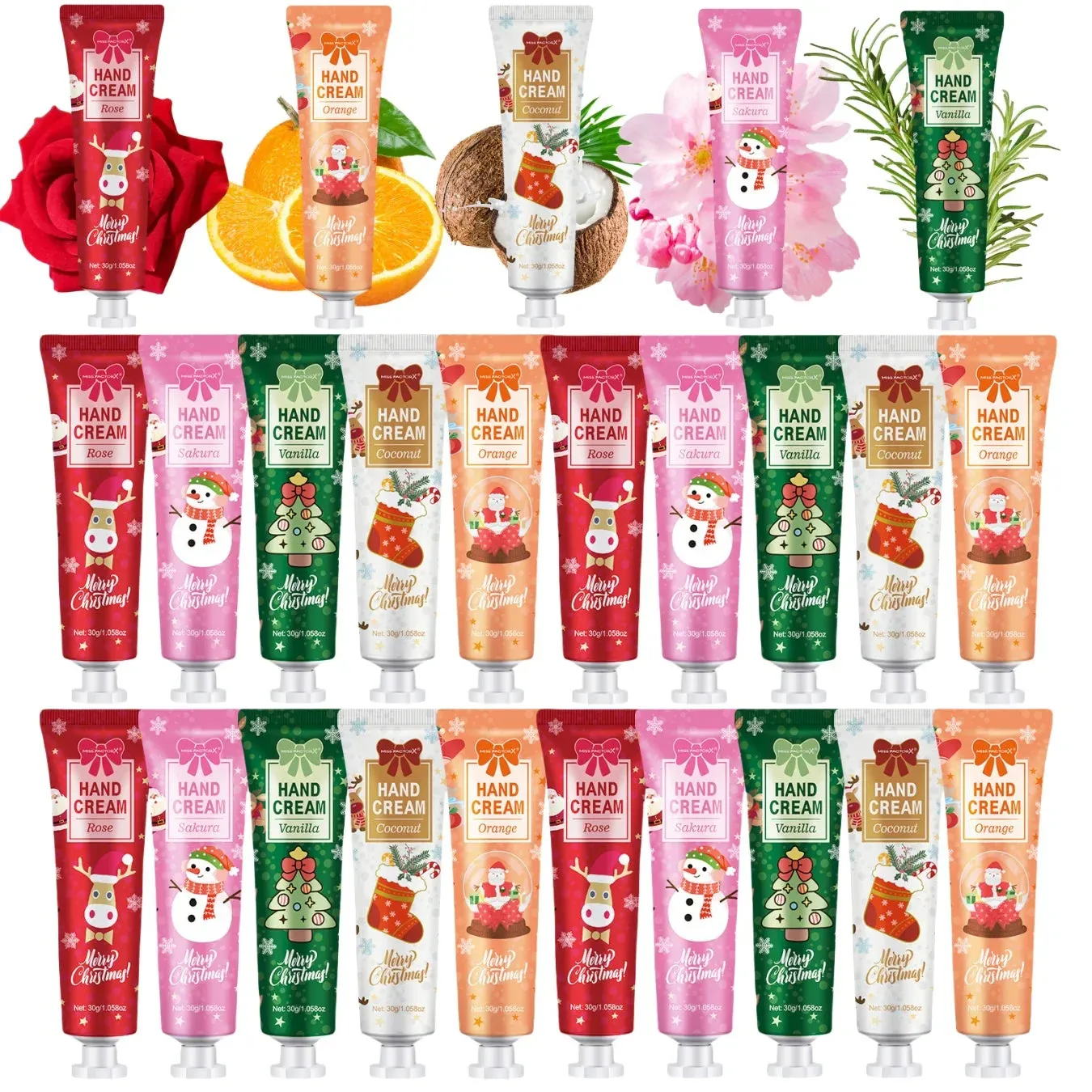 20 Piece Christmas Hand Cream Set For Dry Hands Perfect Gift For Women