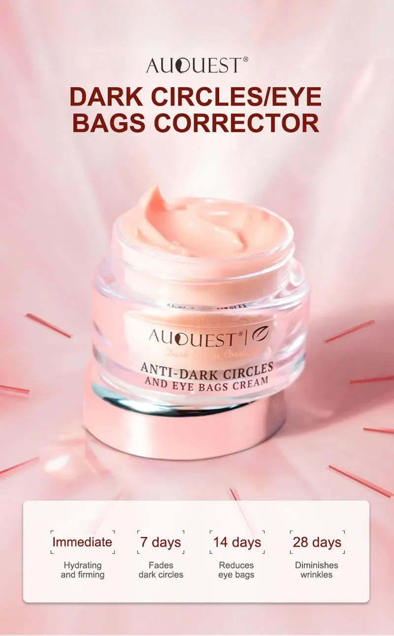 AUQUEST Eye Bags Dark Circles Eye Cream Under Eye Skin Care Caffeine Brightening Peptide Firming Eye Care Beauty Cream Products