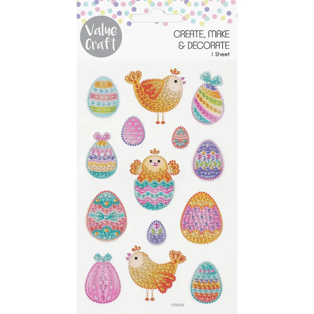 Crystal Chicks and Eggs Stickers