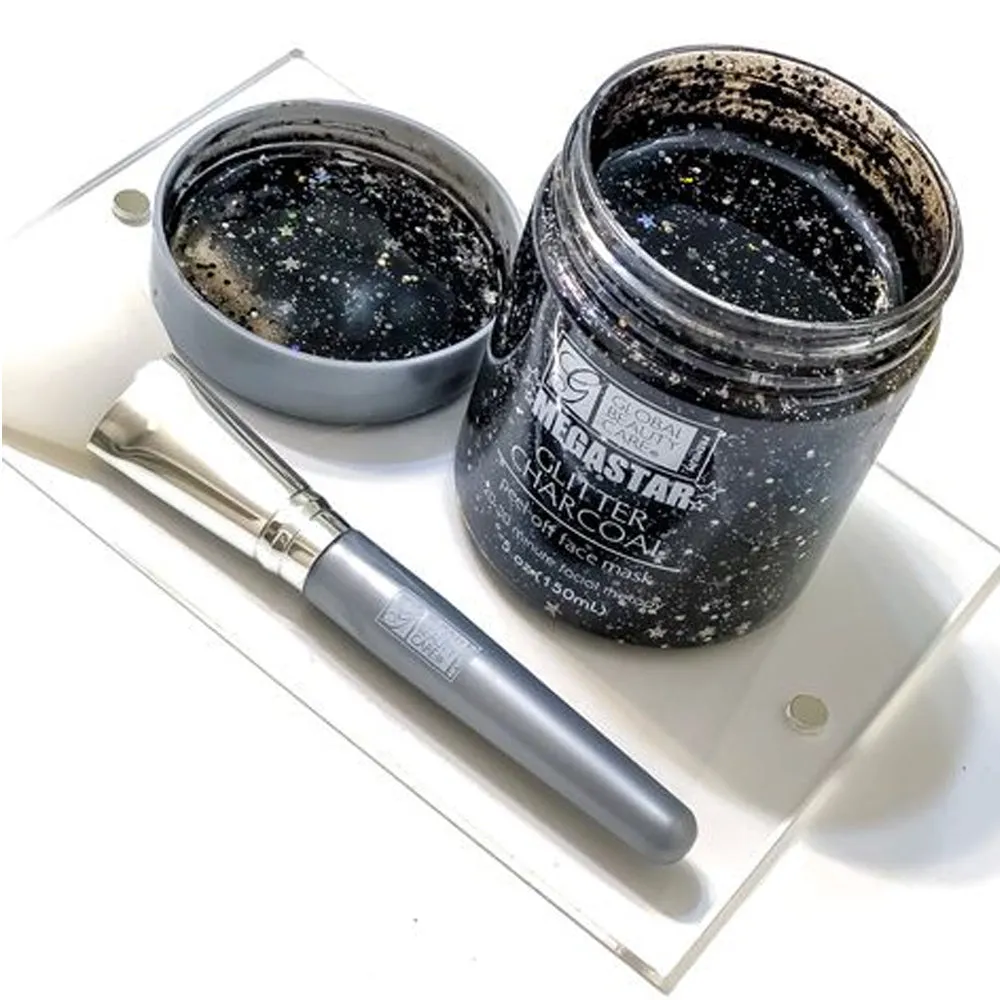 Glitter Charcoal Peel-off Face Mask Facial Deep Cleanse Blackhead Remover 150mL