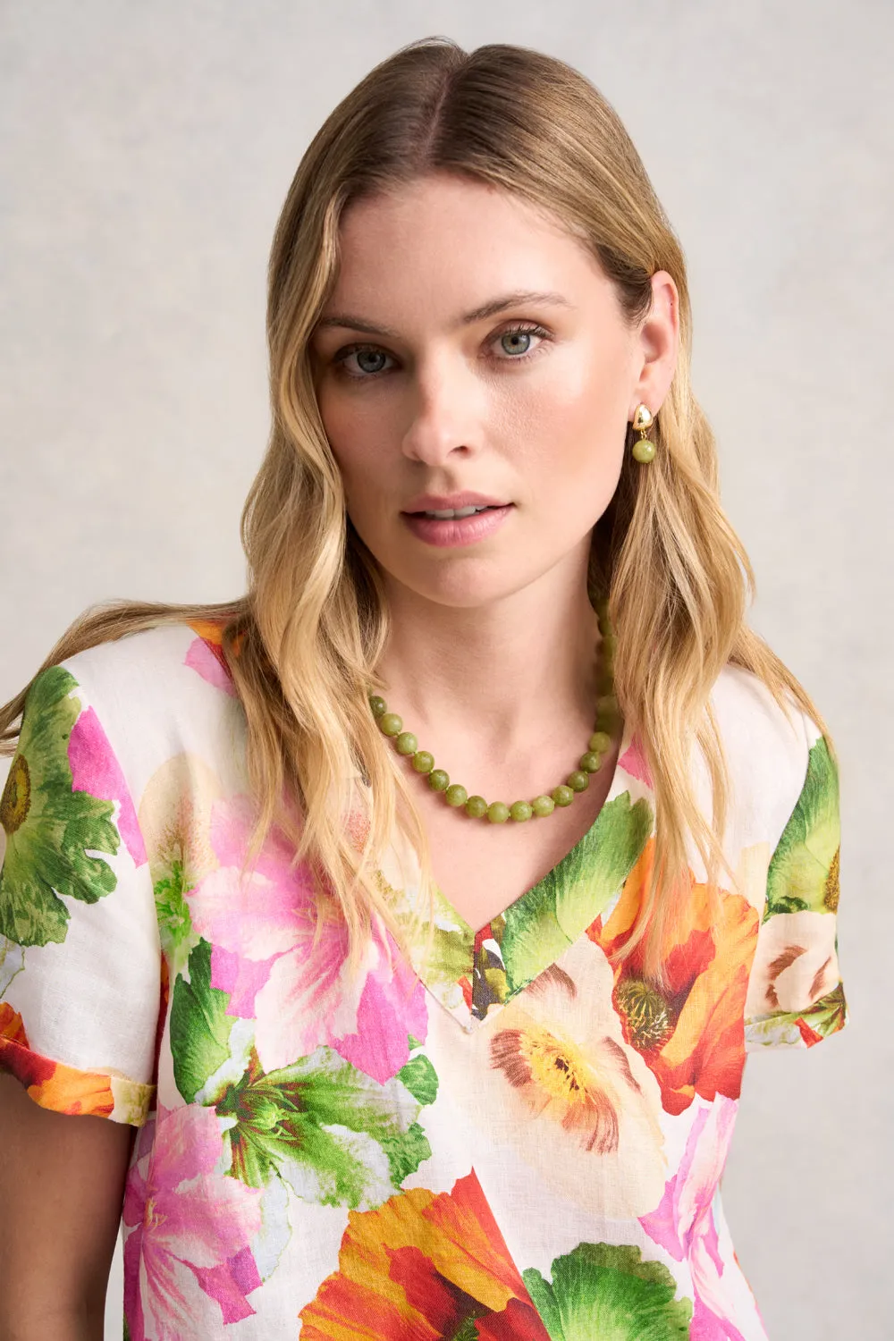 Olivine Stone Necklace - Pear
