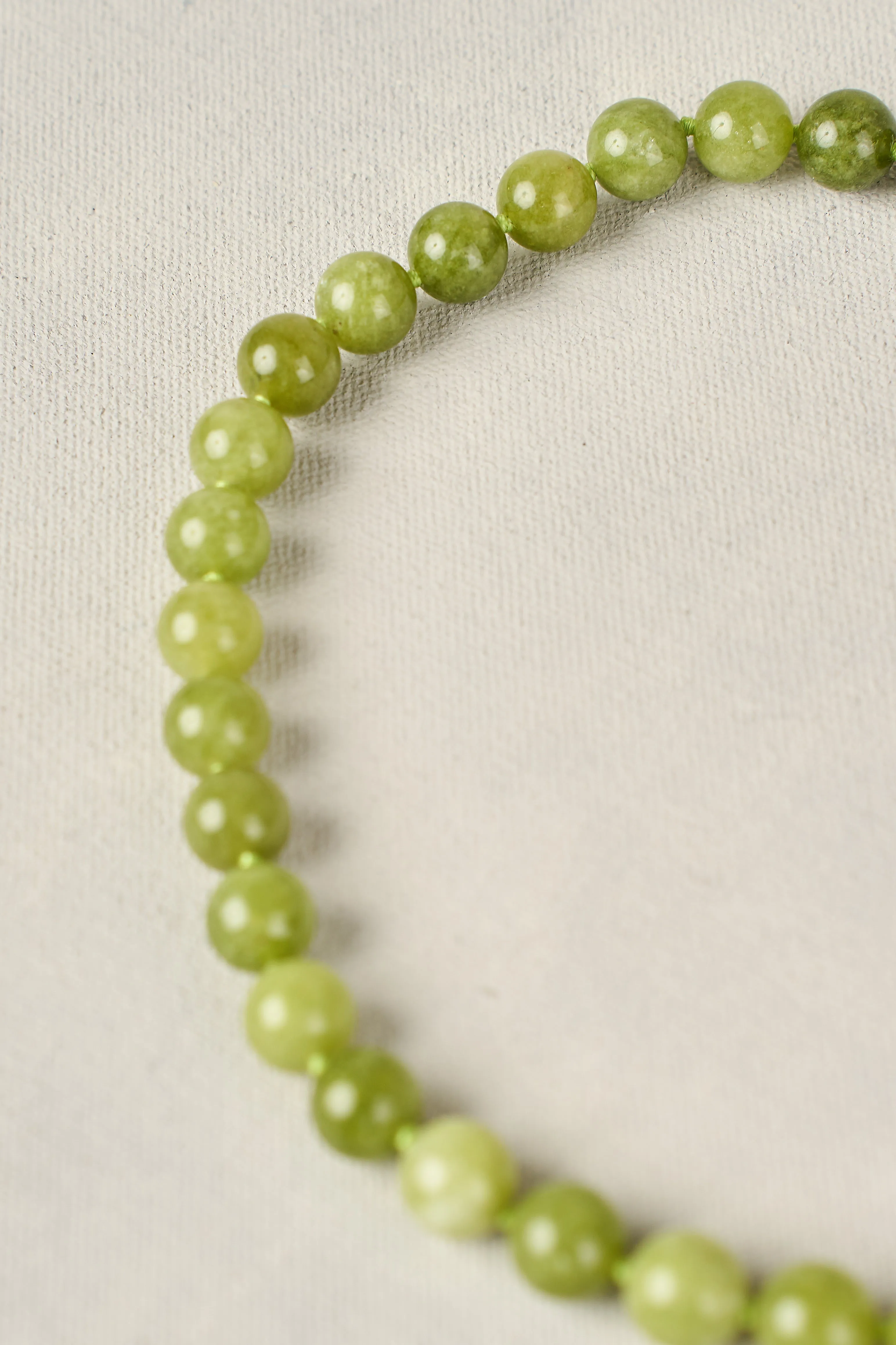 Olivine Stone Necklace - Pear