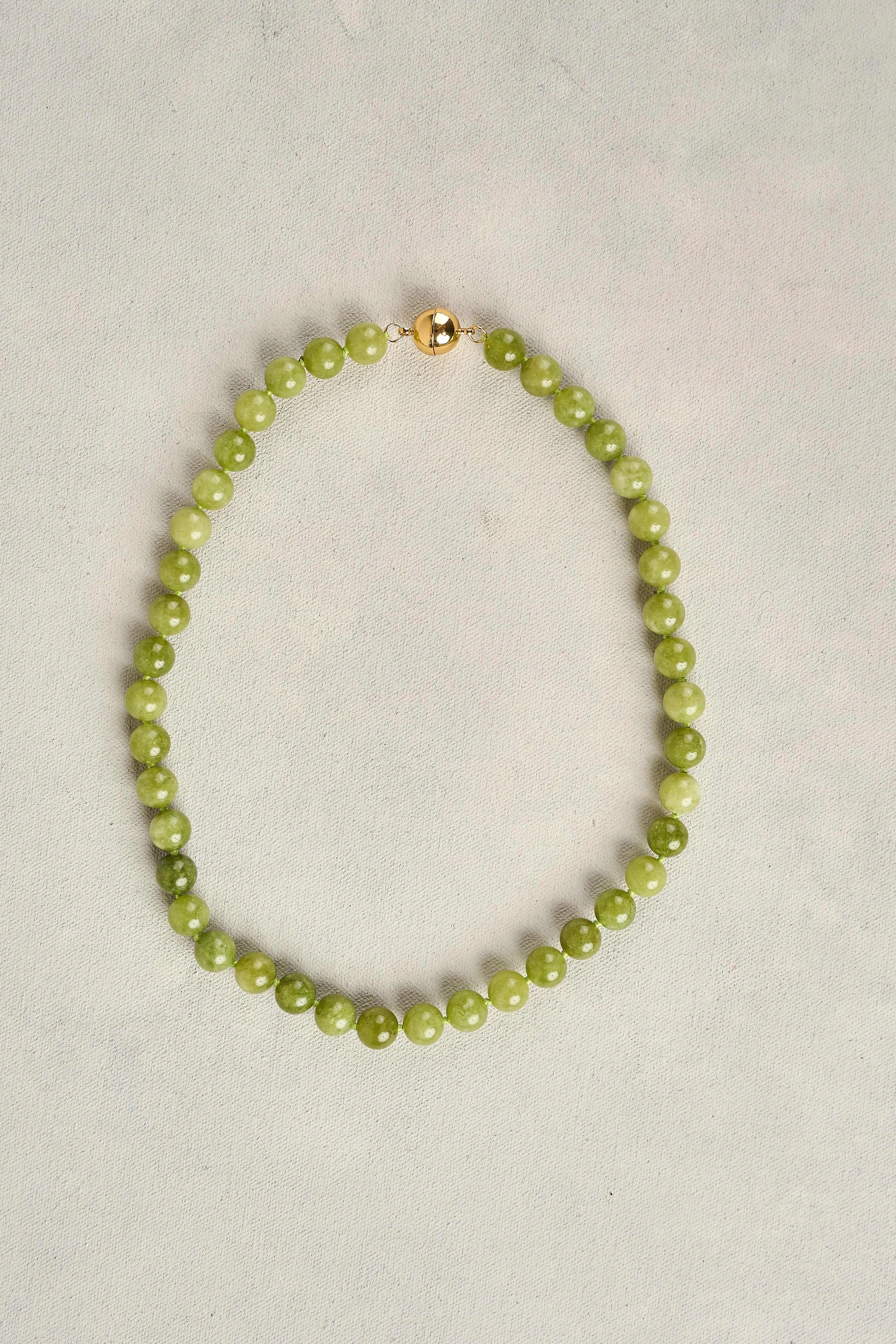 Olivine Stone Necklace - Pear