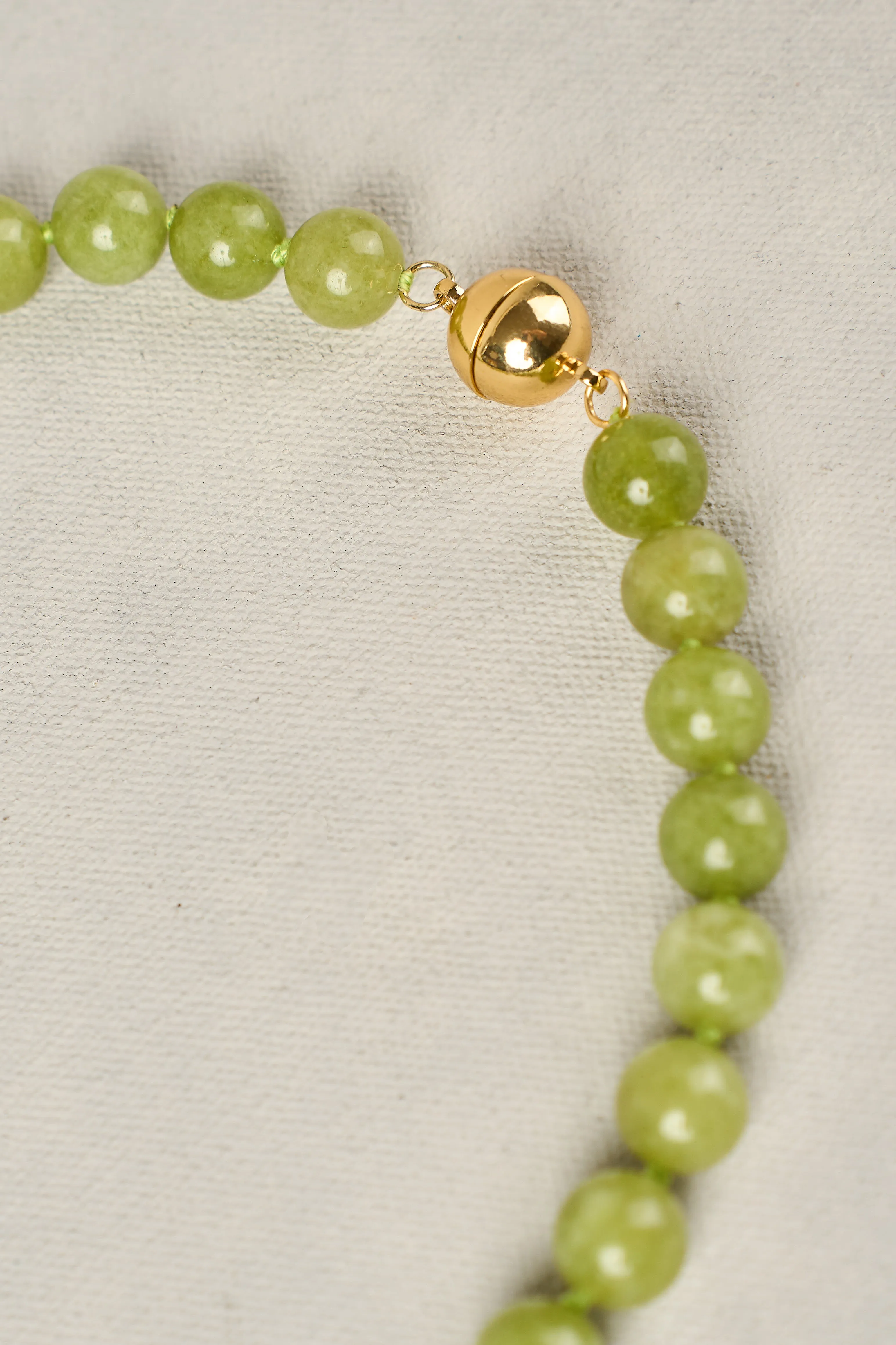 Olivine Stone Necklace - Pear