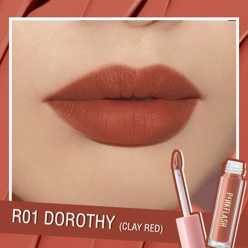 PINKFLASH 24 Colors Lip Gloss Soft Matte Moisturising Long Lasting Waterproof Liquid Lipstick Beauty Make up Cosmetics