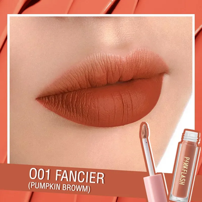 PINKFLASH 24 Colors Lip Gloss Soft Matte Moisturising Long Lasting Waterproof Liquid Lipstick Beauty Make up Cosmetics