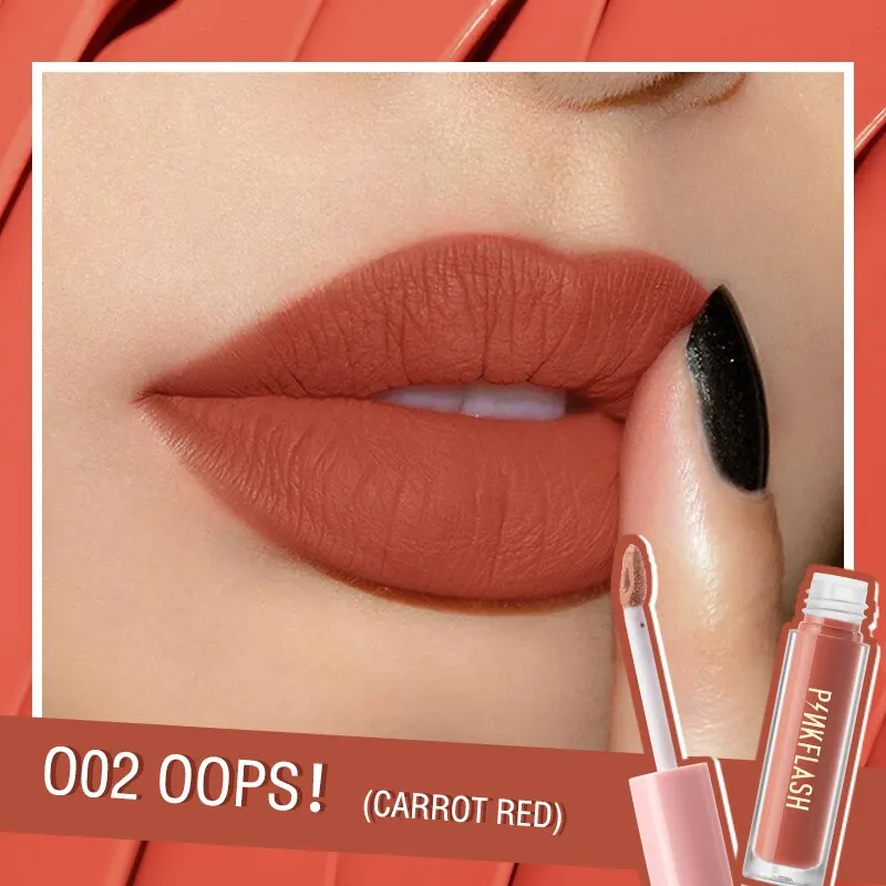 PINKFLASH 24 Colors Lip Gloss Soft Matte Moisturising Long Lasting Waterproof Liquid Lipstick Beauty Make up Cosmetics