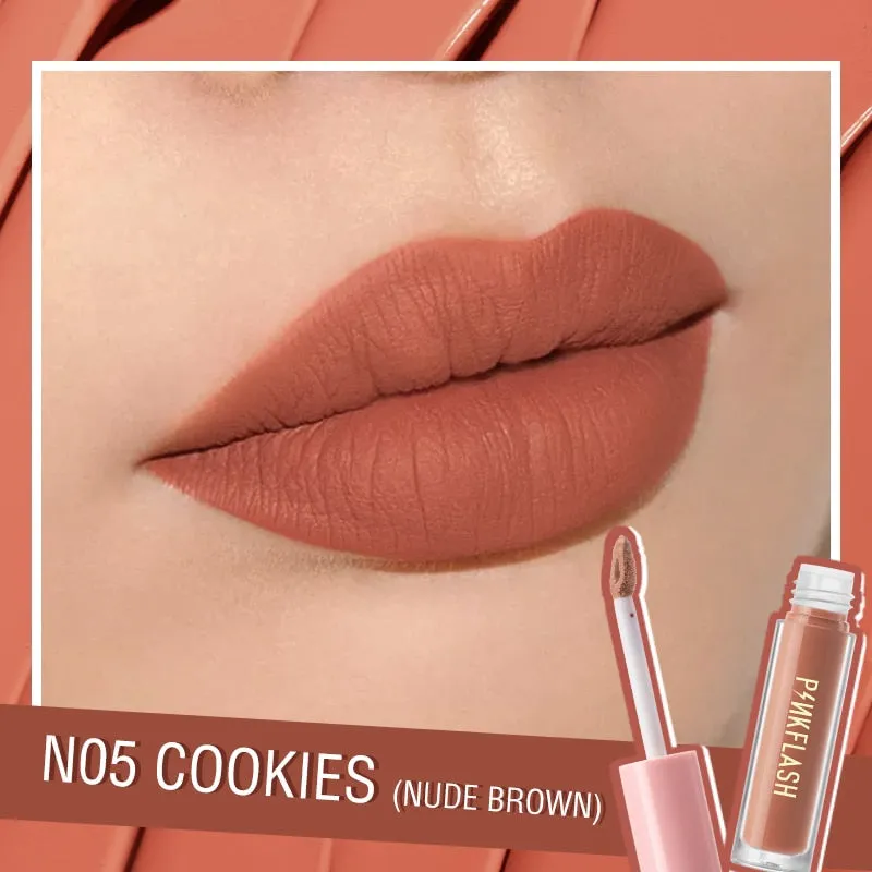 PINKFLASH 24 Colors Lip Gloss Soft Matte Moisturising Long Lasting Waterproof Liquid Lipstick Beauty Make up Cosmetics