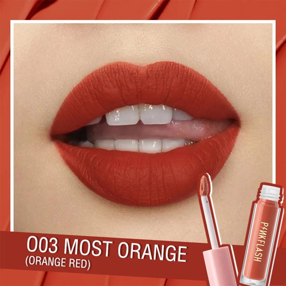 PINKFLASH 24 Colors Lip Gloss Soft Matte Moisturising Long Lasting Waterproof Liquid Lipstick Beauty Make up Cosmetics