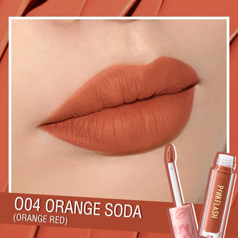 PINKFLASH 24 Colors Lip Gloss Soft Matte Moisturising Long Lasting Waterproof Liquid Lipstick Beauty Make up Cosmetics