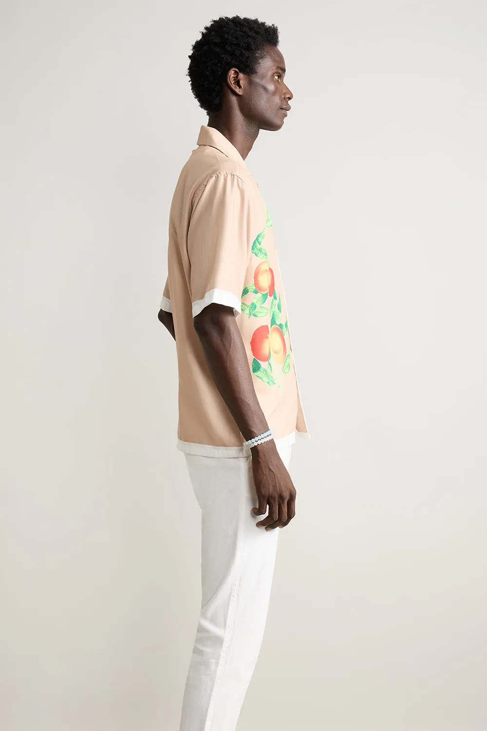Relaxed Fit Printed Men's Shirt - Peaches