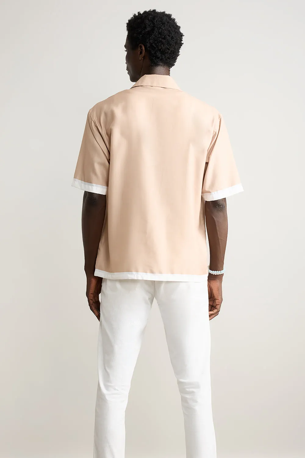 Relaxed Fit Printed Men's Shirt - Peaches